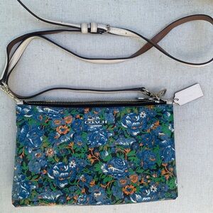 Coach Spring Cottagecore Blue Floral Crossbody Bag